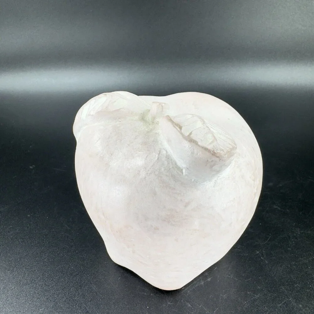1997 Isabel‎ Bloom Light Pink Apple Pottery Heavy Figurine Paperweight Signed